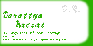 dorottya macsai business card